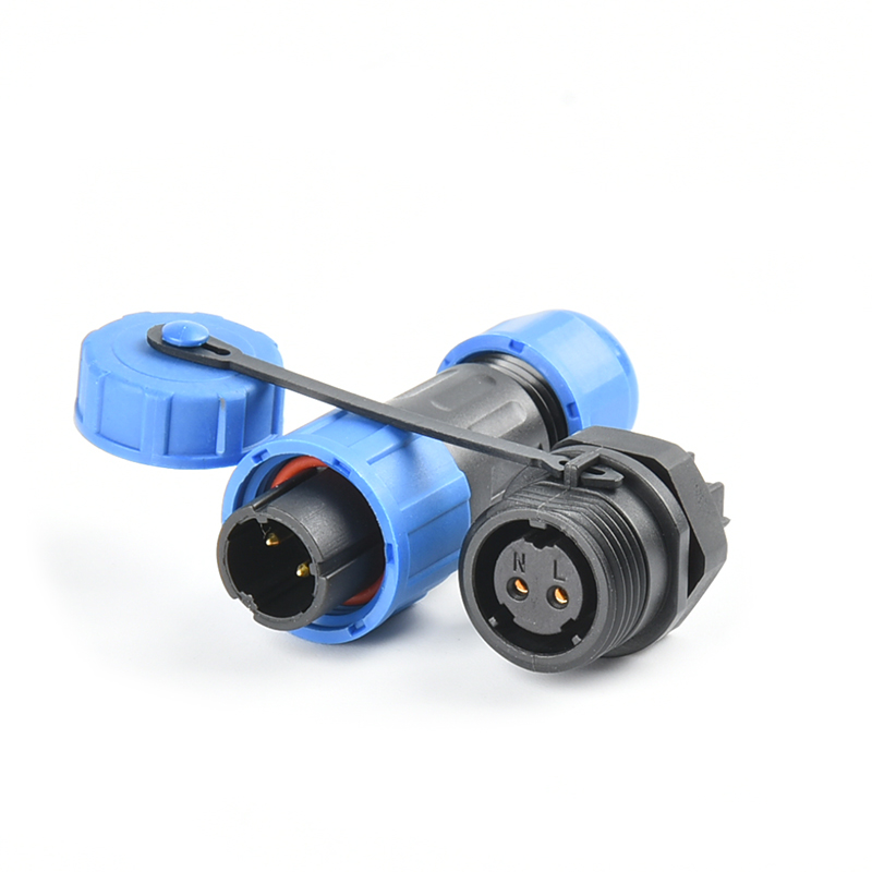 LD12-16-32 2-pin aviation connector plug and socket, waterproof power connector, panel installation 12-32mm, waterproof IP68, LED light cable connector