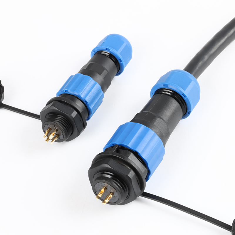 SD16-20-28 16 for aviation cable connector plug socket, waterproof power connector IP68, fixed with rear nut panel, hole size 28mm