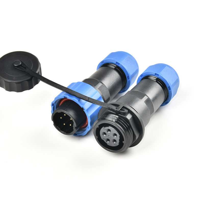 SD16/20/28 28MM 25A 250V 3Pin aviation cable joint male and female, IP68 waterproof power connector (3-pin, pair plug (male) and socket (female))