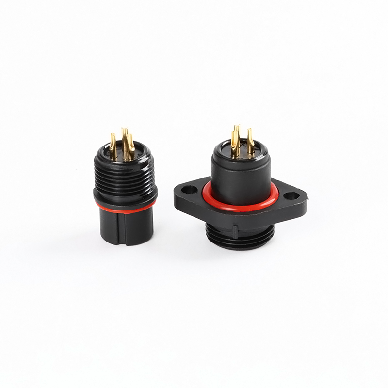 SD13/20/28 1-pin -4-pin waterproof aviation connector plug socket, IP68 waterproof, 5-pin, blue black, circular aviation cable connector, panel fixed 