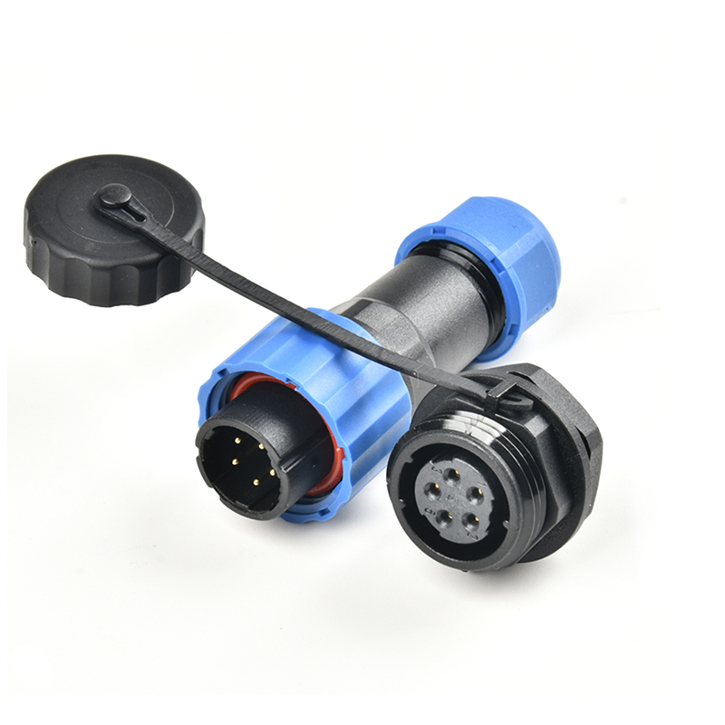 SD16-20-28 16 for aviation cable connector plug socket, waterproof power connector IP68, fixed with rear nut panel, hole size 28mm