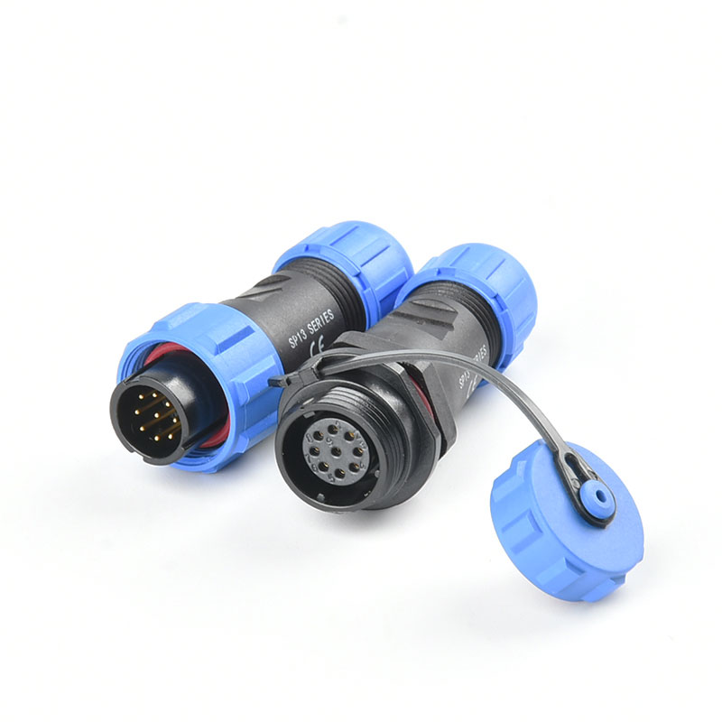 SP13--17-21 welding 2pin/3pin/4pin/5pin/6pin/7pin/9pin circular waterproof connector plug and socket, IP67/IP68 LED light power cord connector