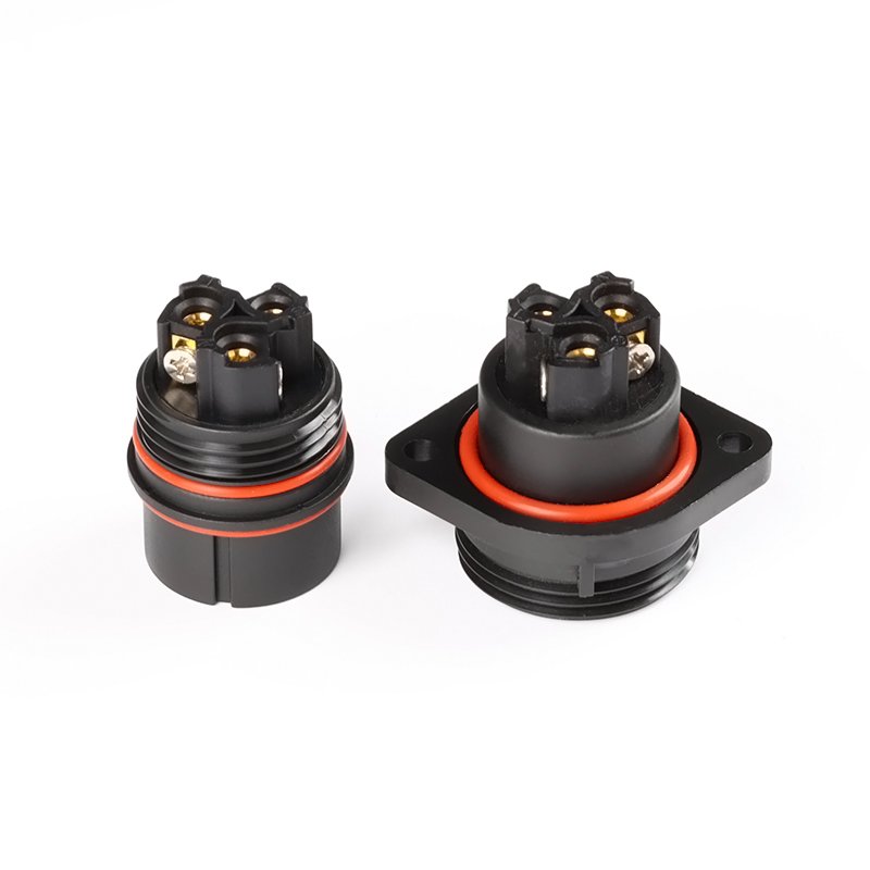 LD16-20 2p-3-4-7 pin 25A aviation waterproof connector male and female cable plug screw crimping without welding quick disconnect power supply equipment power cord plug flange panel fixed multi-core optional