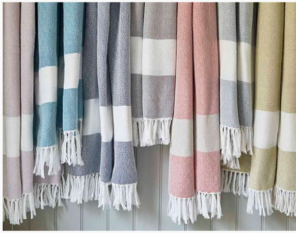 Striped Woven Throw Blanket