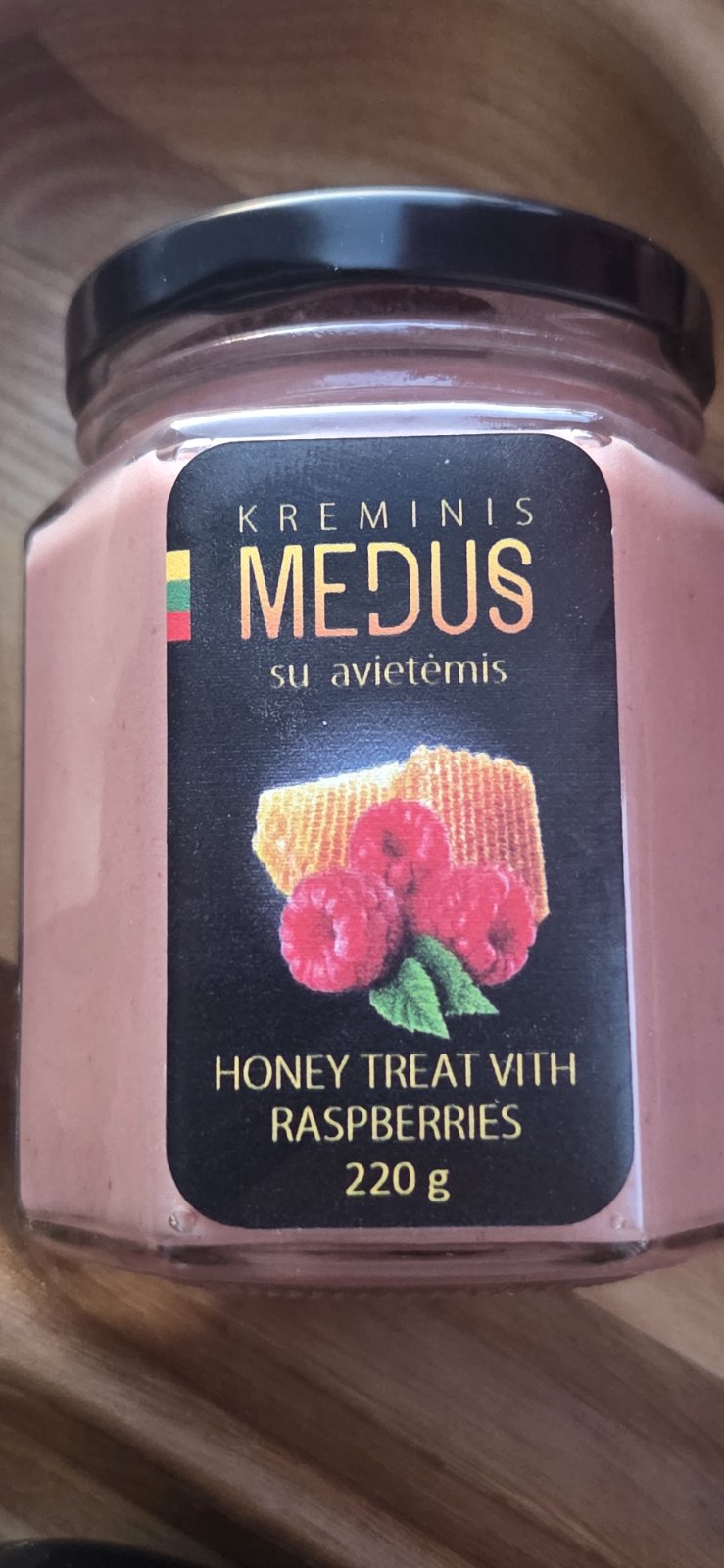 Kreminis medus su avietėmis
