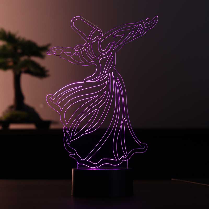 LED 3D Tafellamp – Whirling Dervish