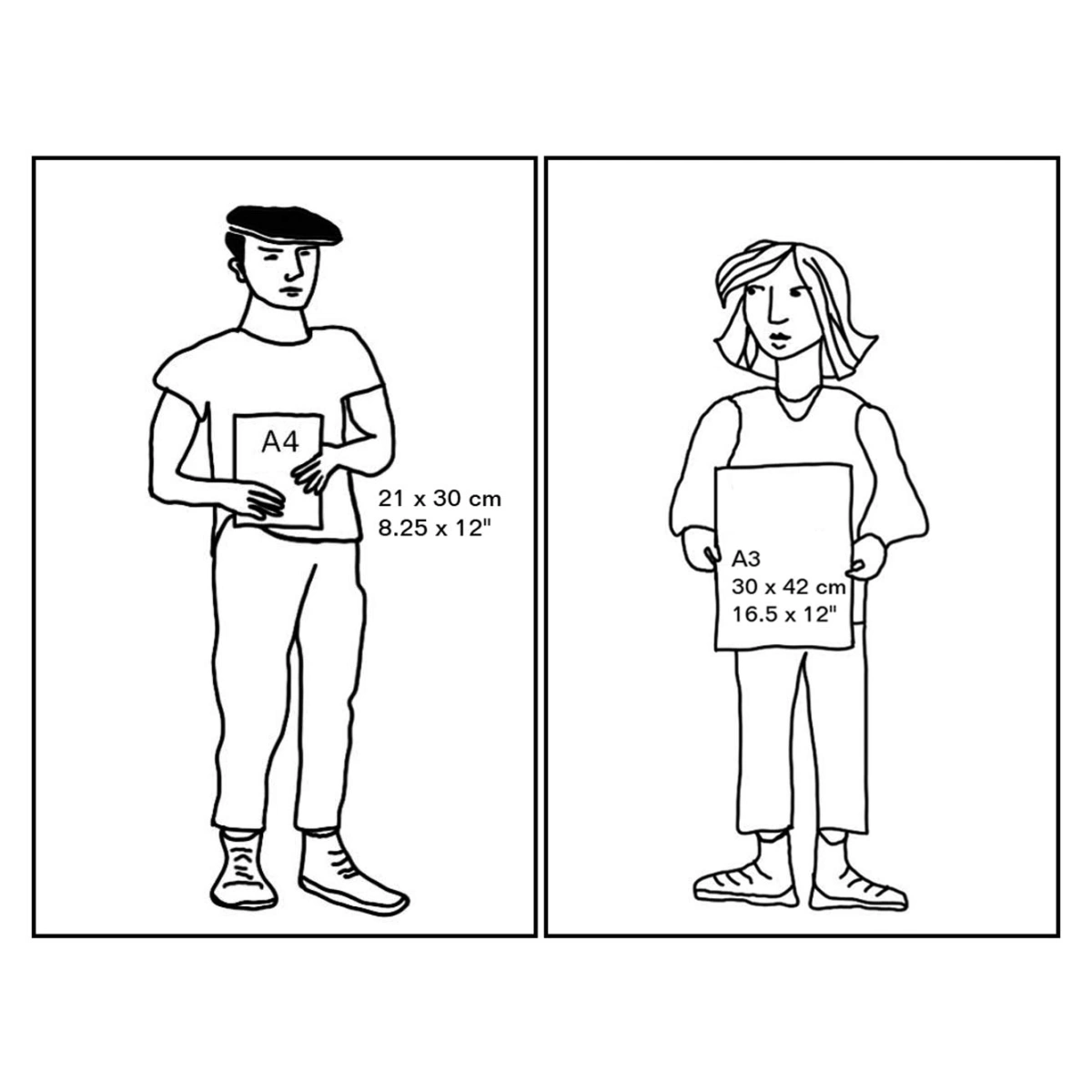 Parijs Skyline gouden Art Print – A4