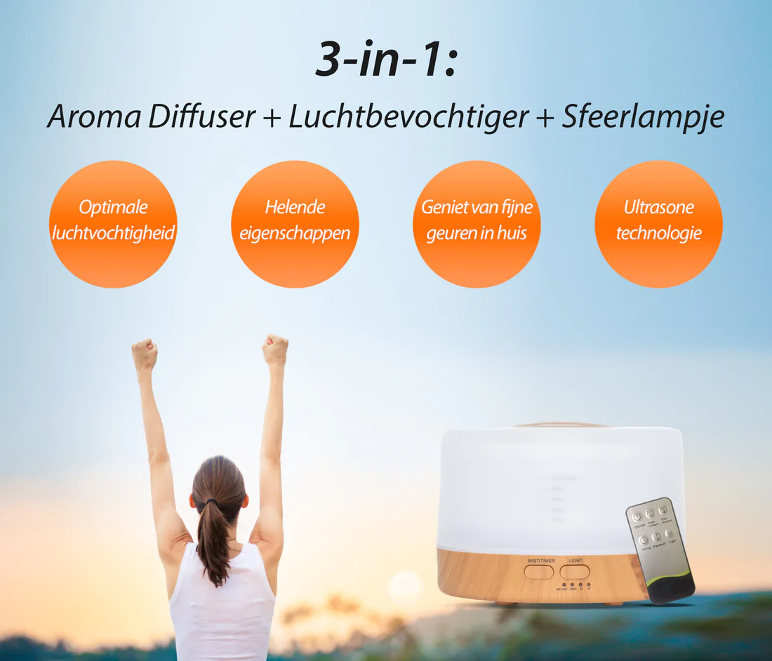  Aroma Diffuser - Happiness Pro – Light Wood