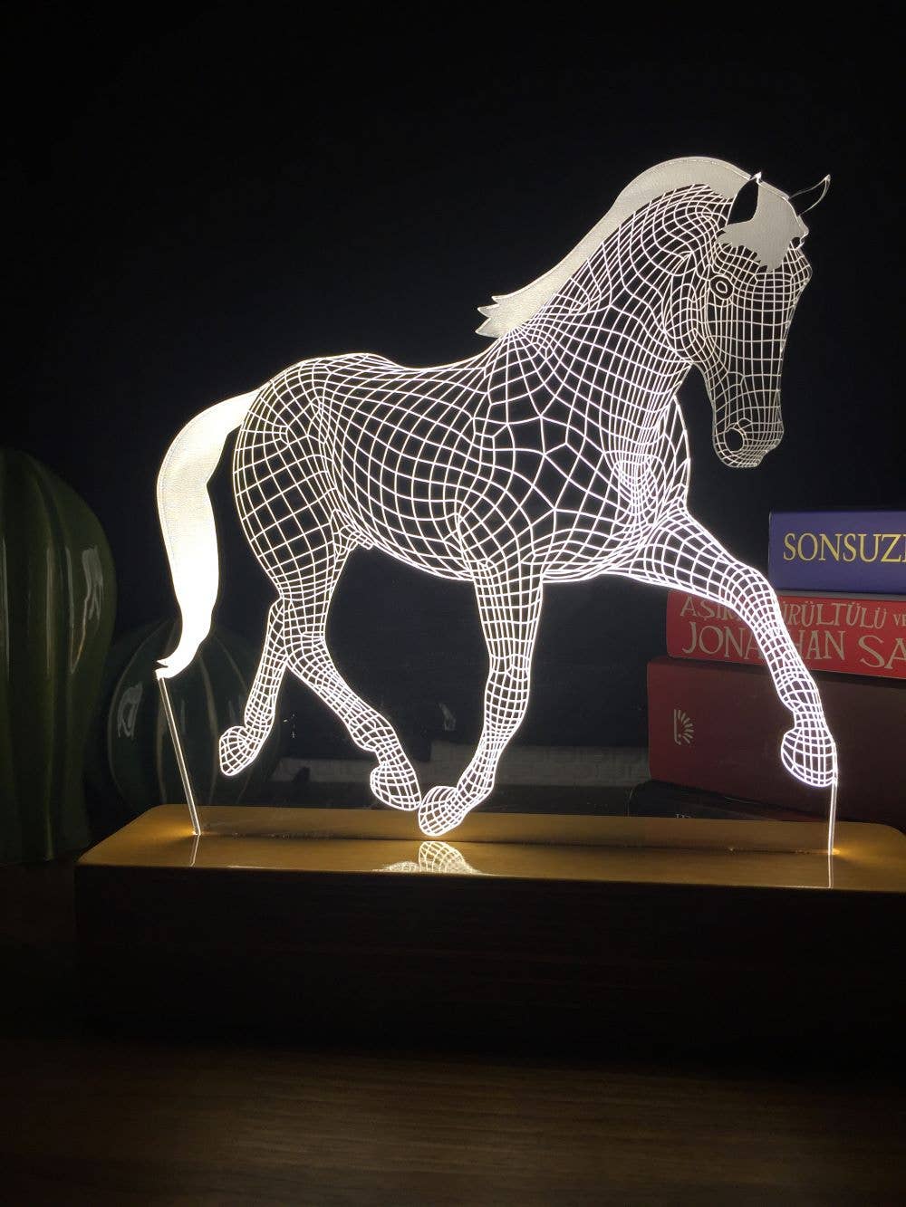 LED 3D Tafellamp – Rennend Paard