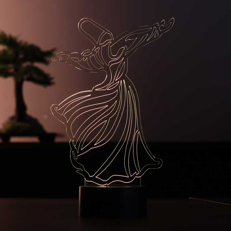 LED 3D Tafellamp – Whirling Dervish