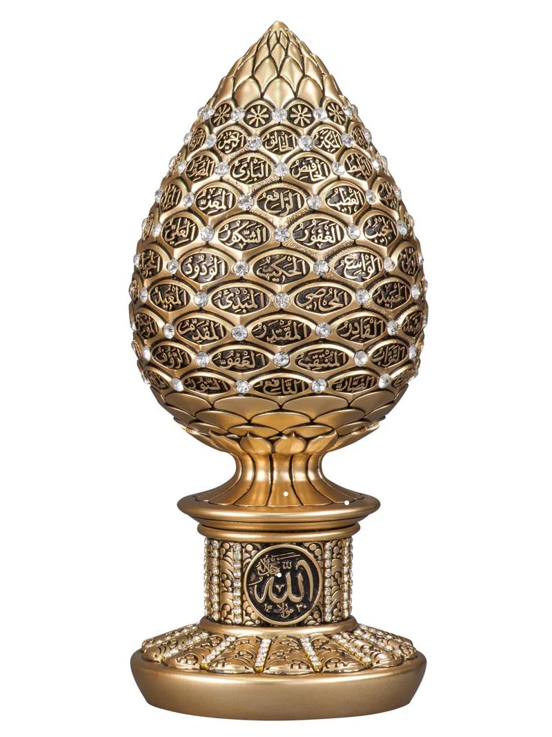 Dennenappel met de 99 Namen van Allah