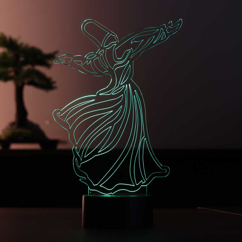LED 3D Tafellamp – Whirling Dervish