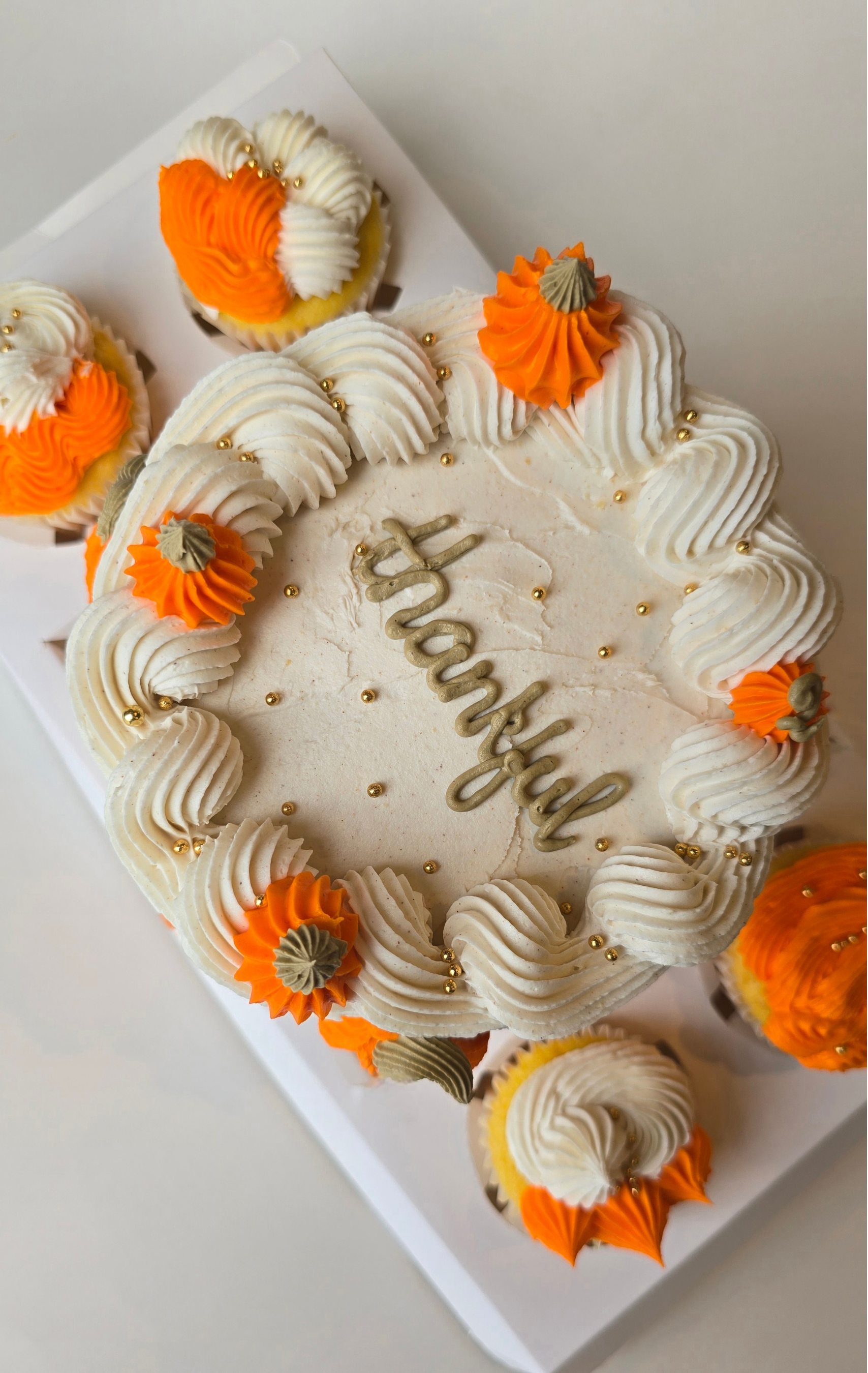 Thankful Cake and Cupcake Bento Box