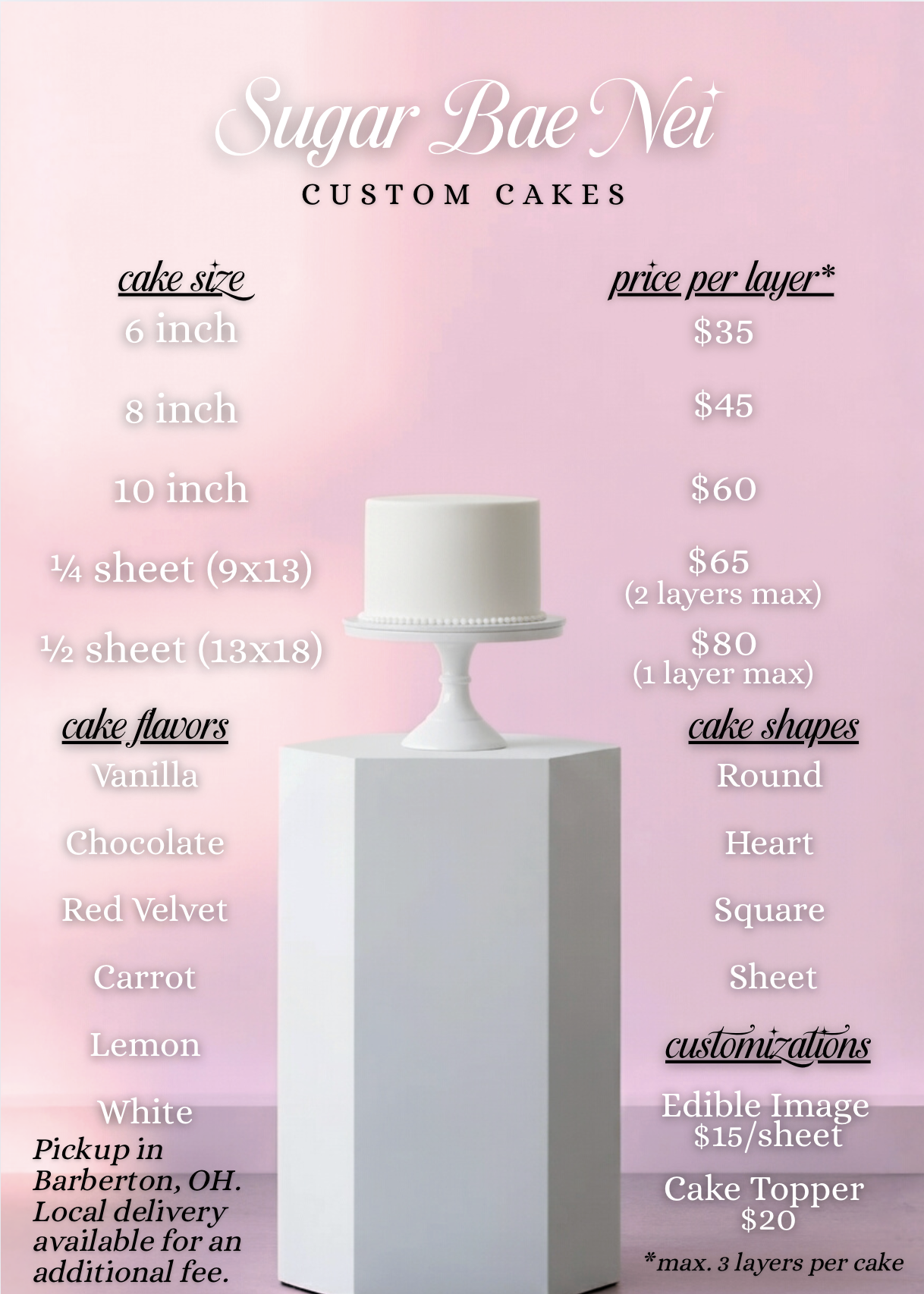 Custom Sheet Cakes 