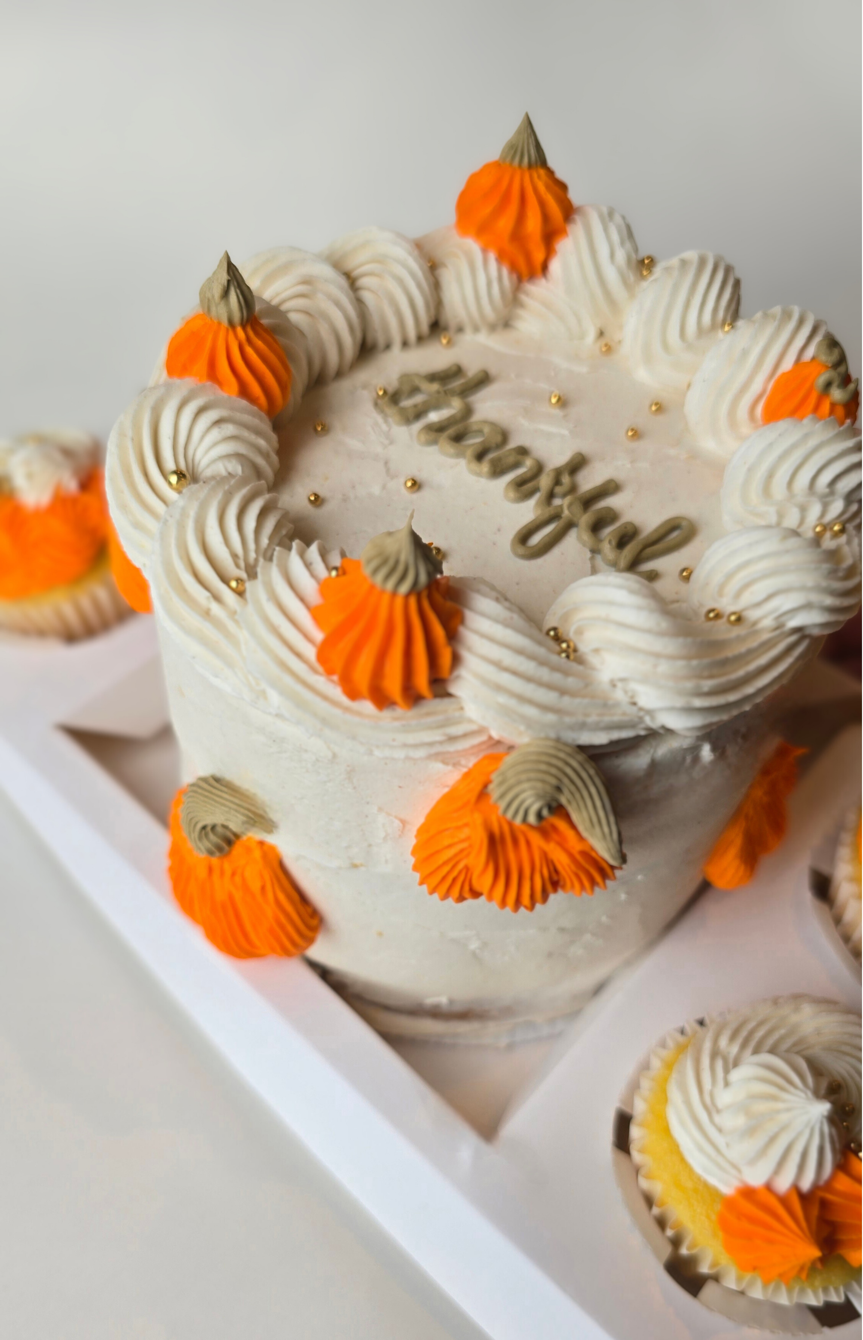 Thankful Cake and Cupcake Bento Box