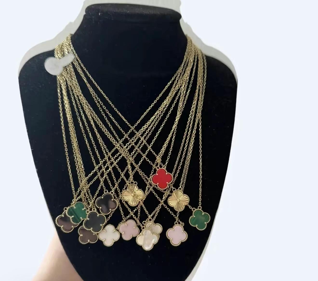 Elegant Four-Leaf Clover Pendant Necklaces