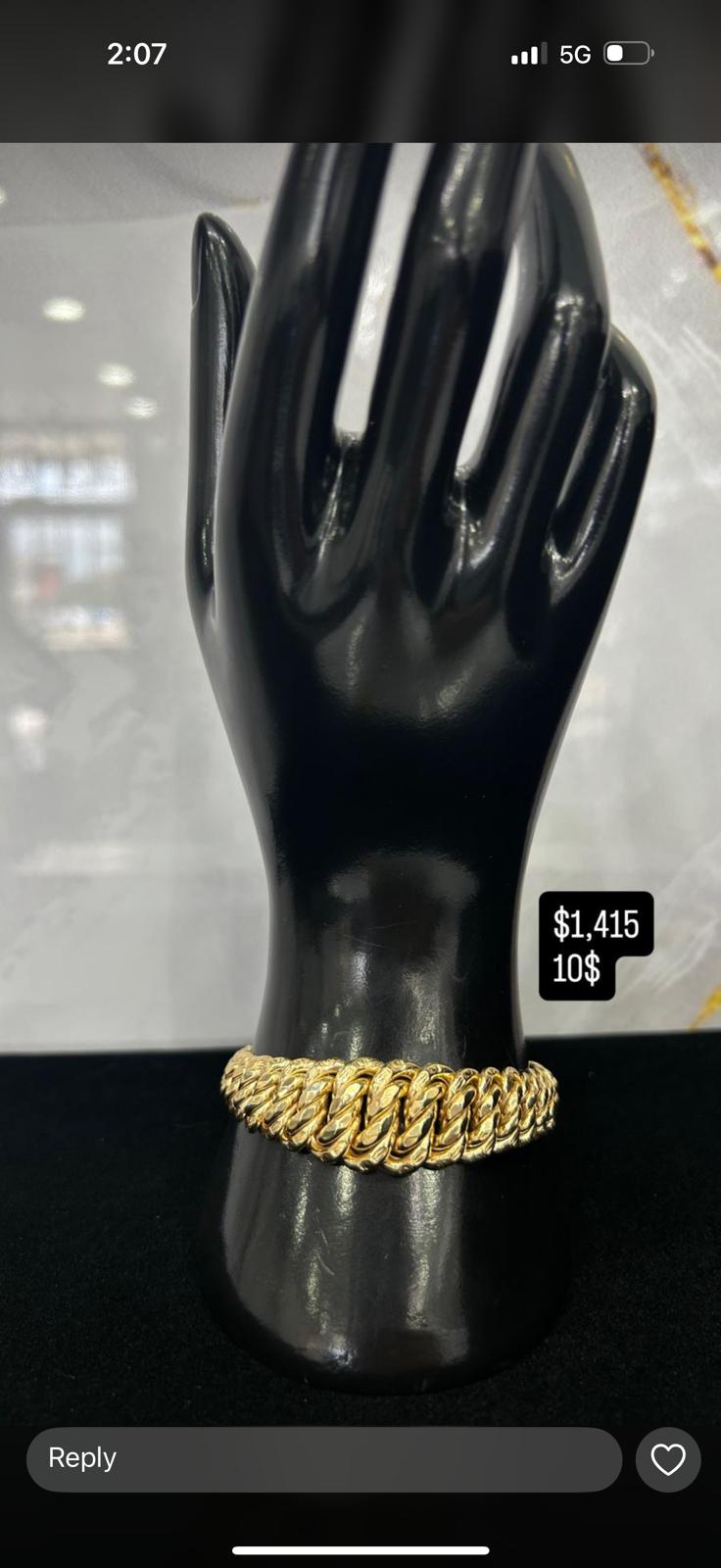 Gold Cuban Link Bracelet