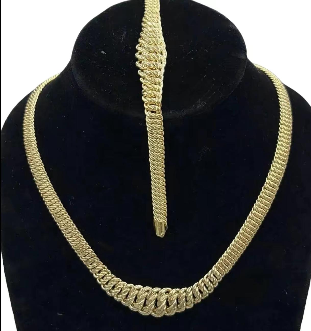 Gold Plated Necklace and Bracelet Set