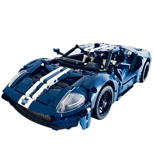 Niebieski samochód wyścigowy Ford GT