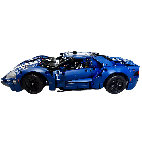Niebieski samochód wyścigowy Ford GT