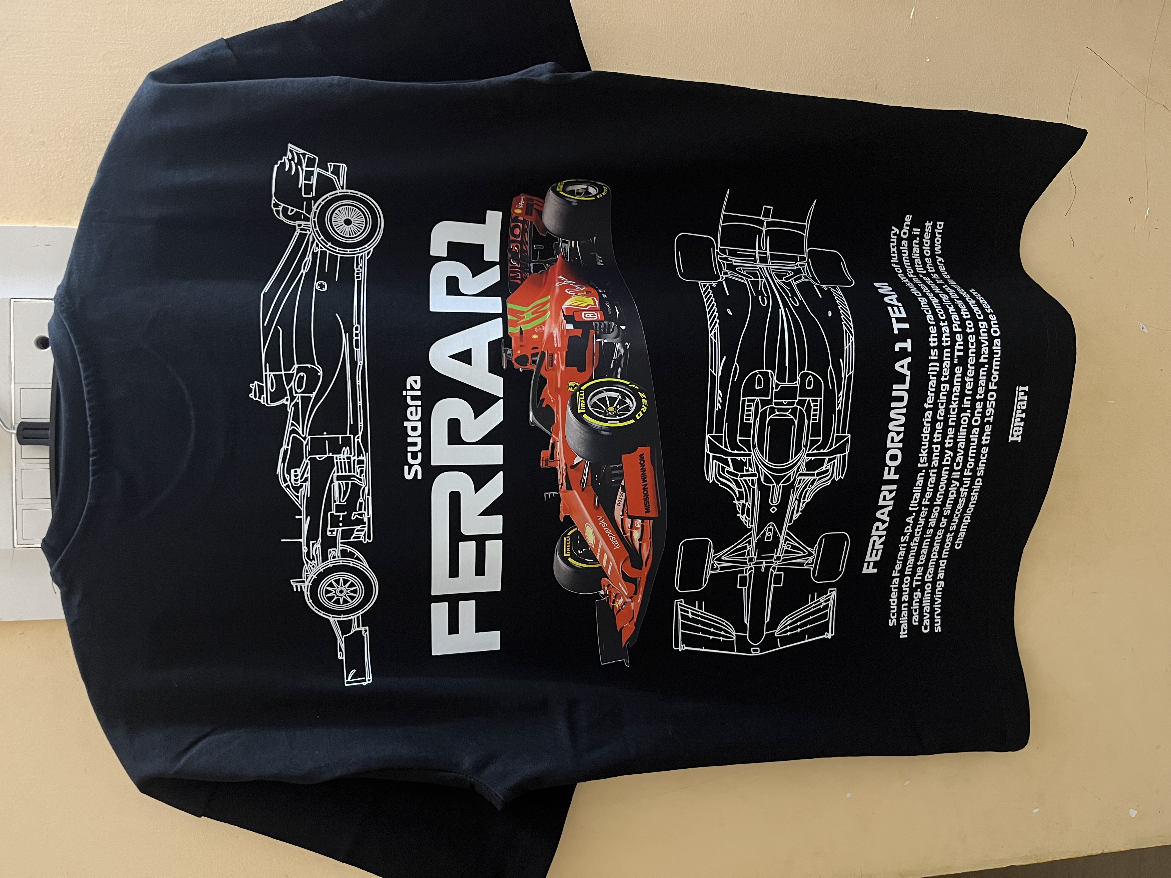 Ferrari Logo Black T-Shirt