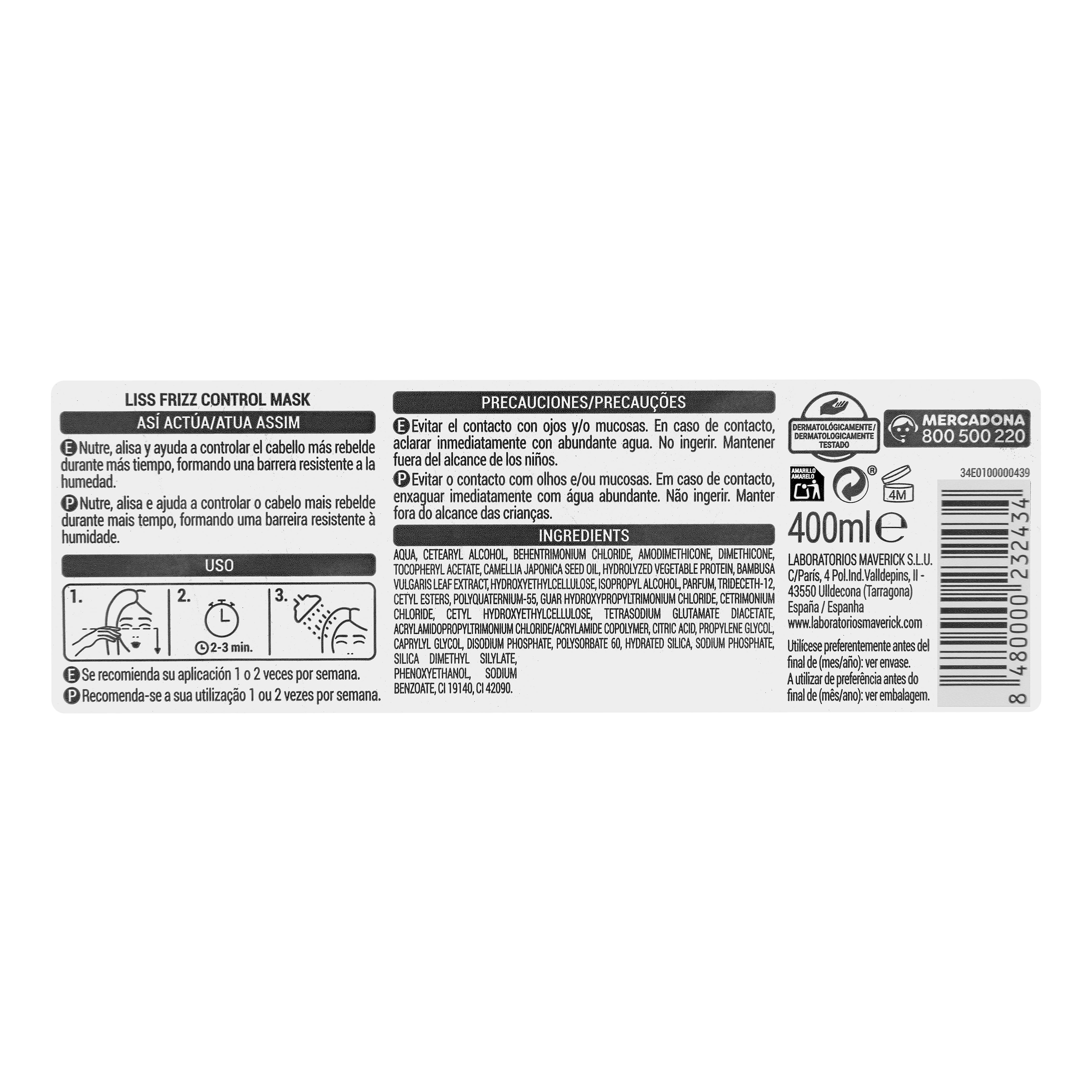 Maska wygładzająca Liss Frizz Control