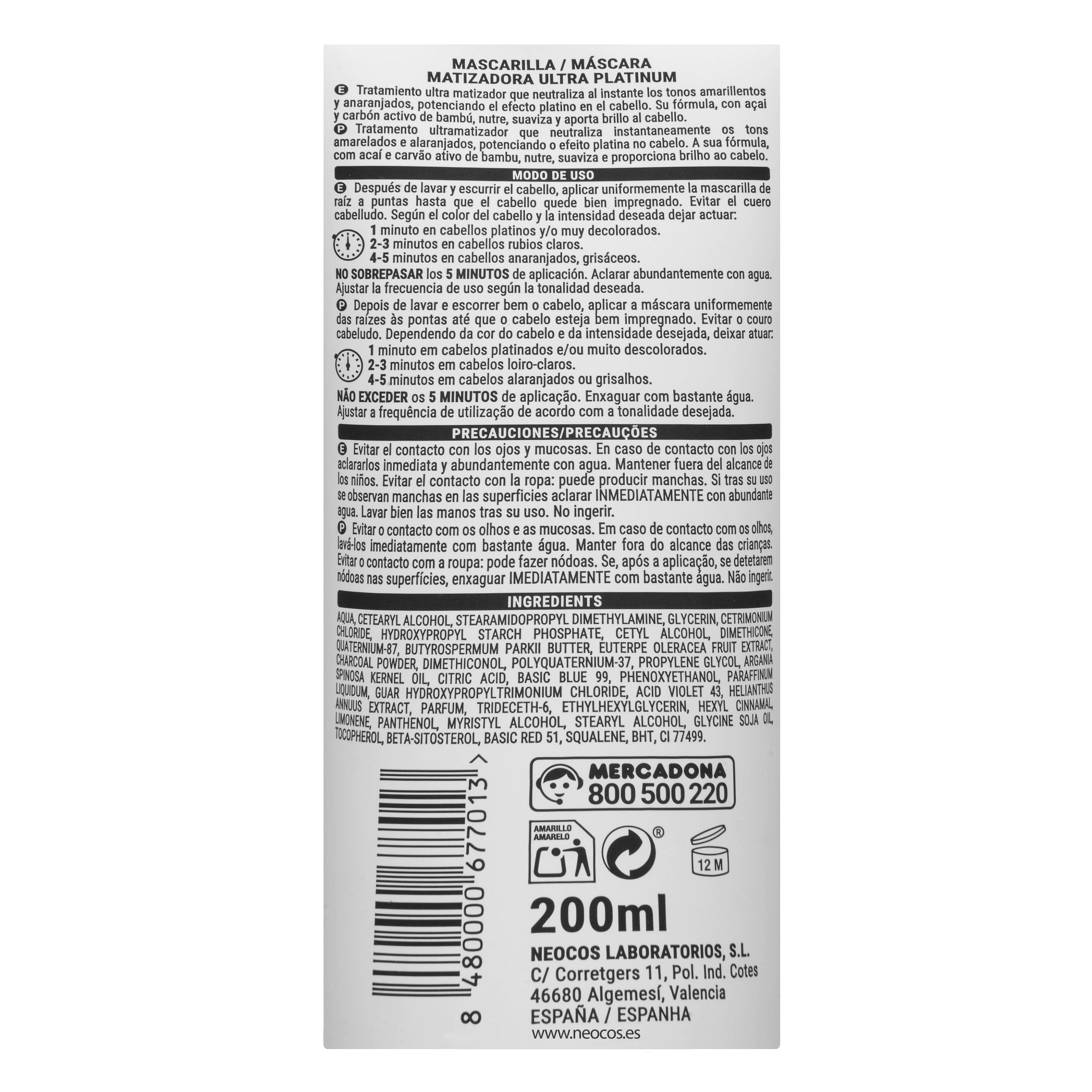 Maska do włosów Ultra Platinum