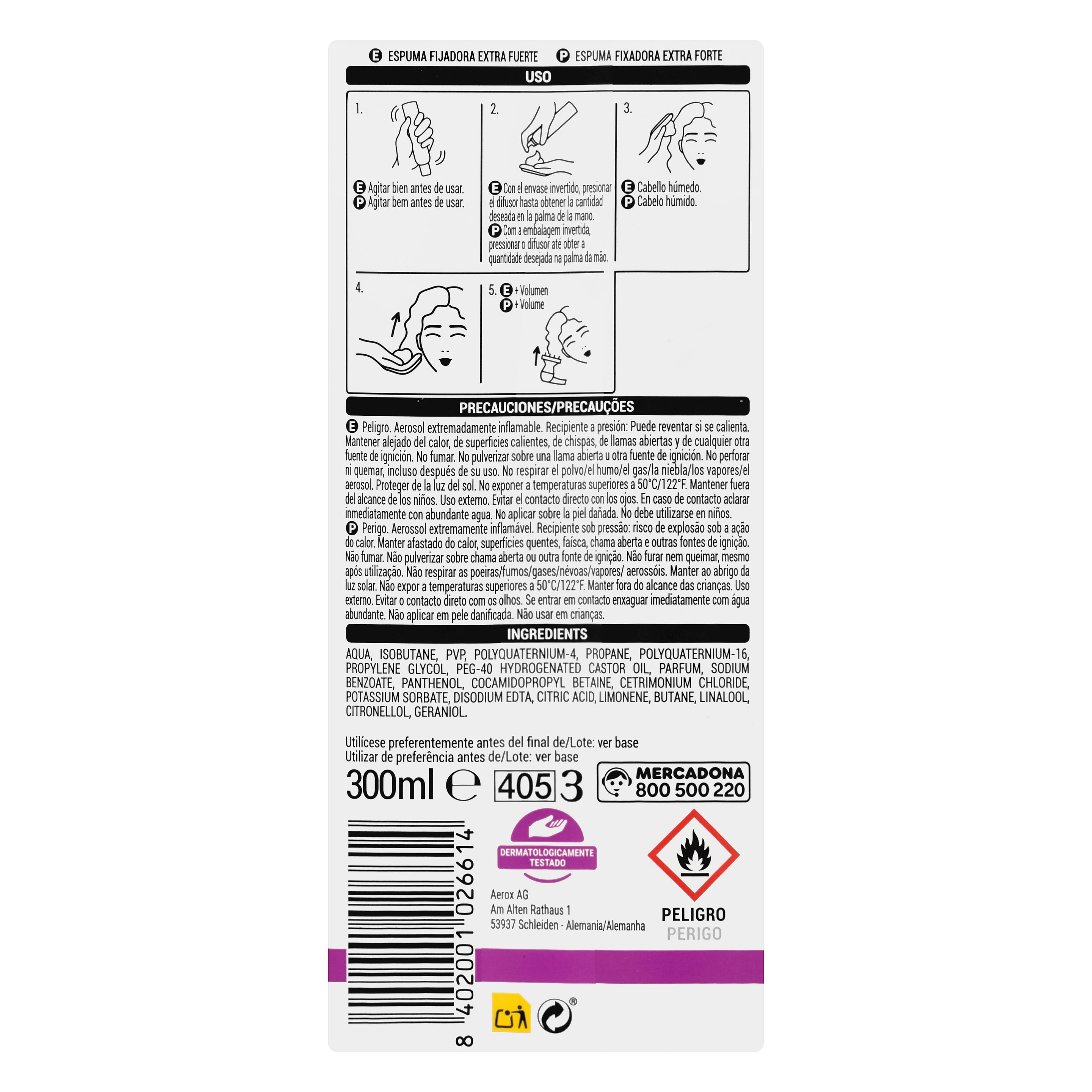 Pianka do włosów Espuma Xtra Forte 4