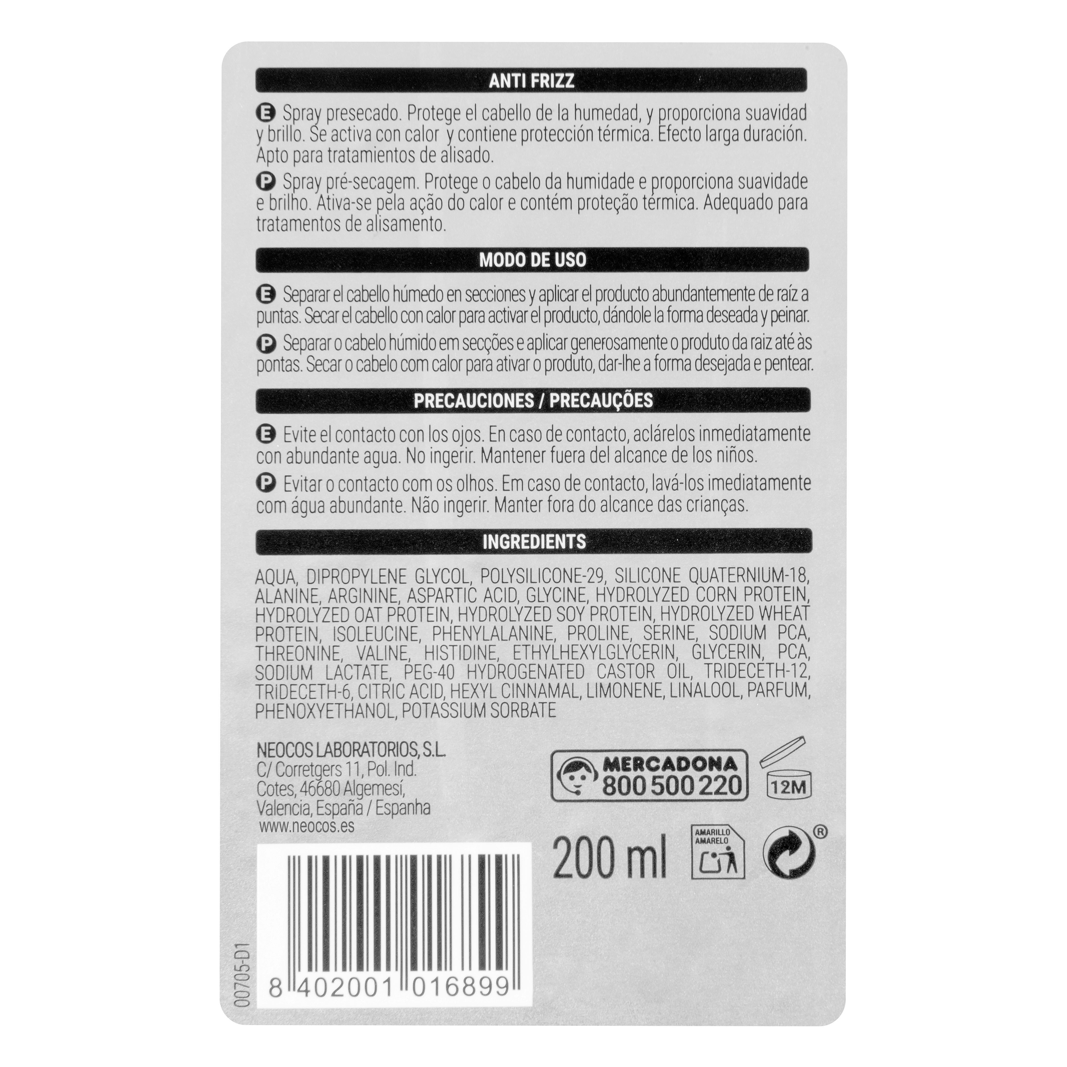 Spray wygładzający Anti Frizz