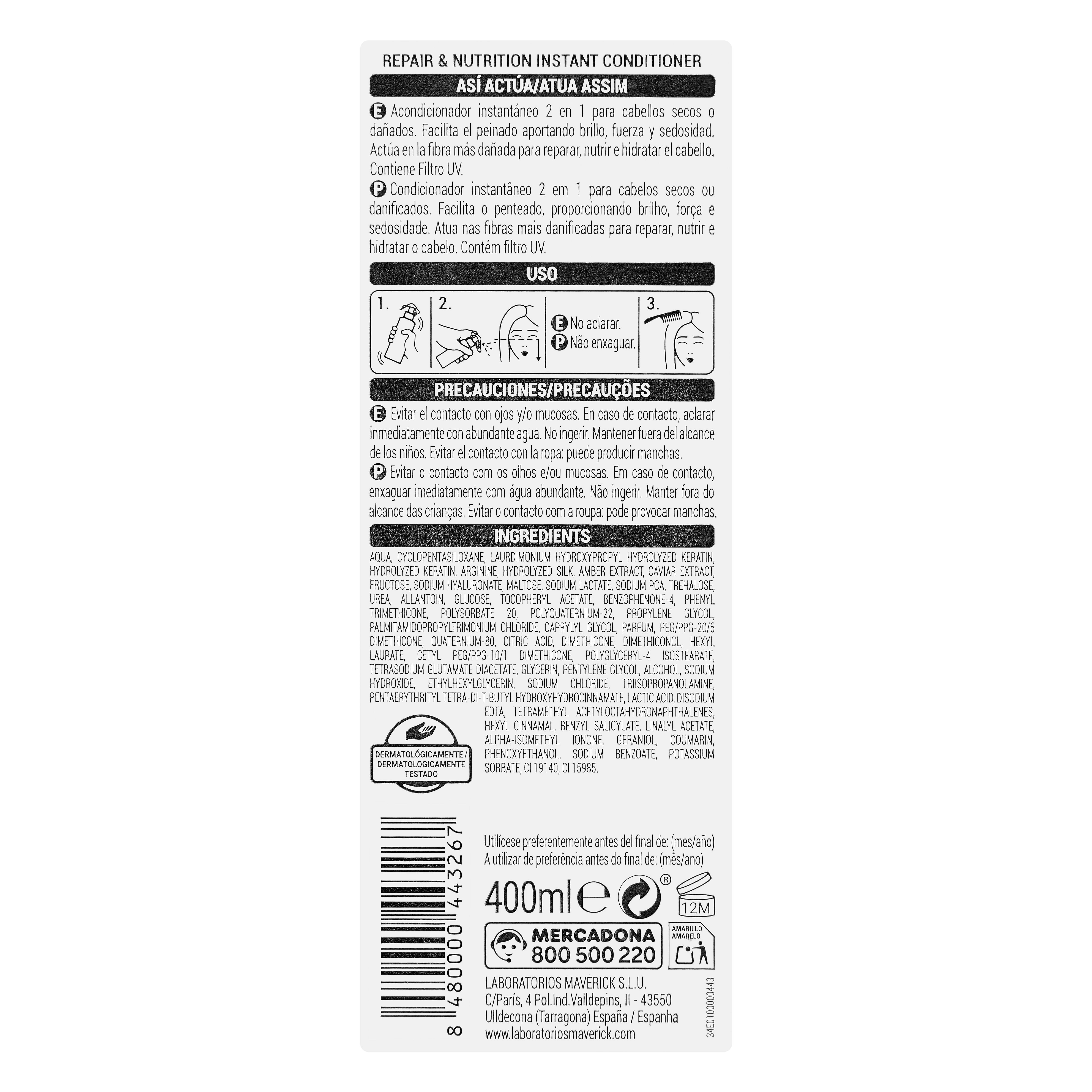 Odżywka Instant w sprayu Repair & Nutrition