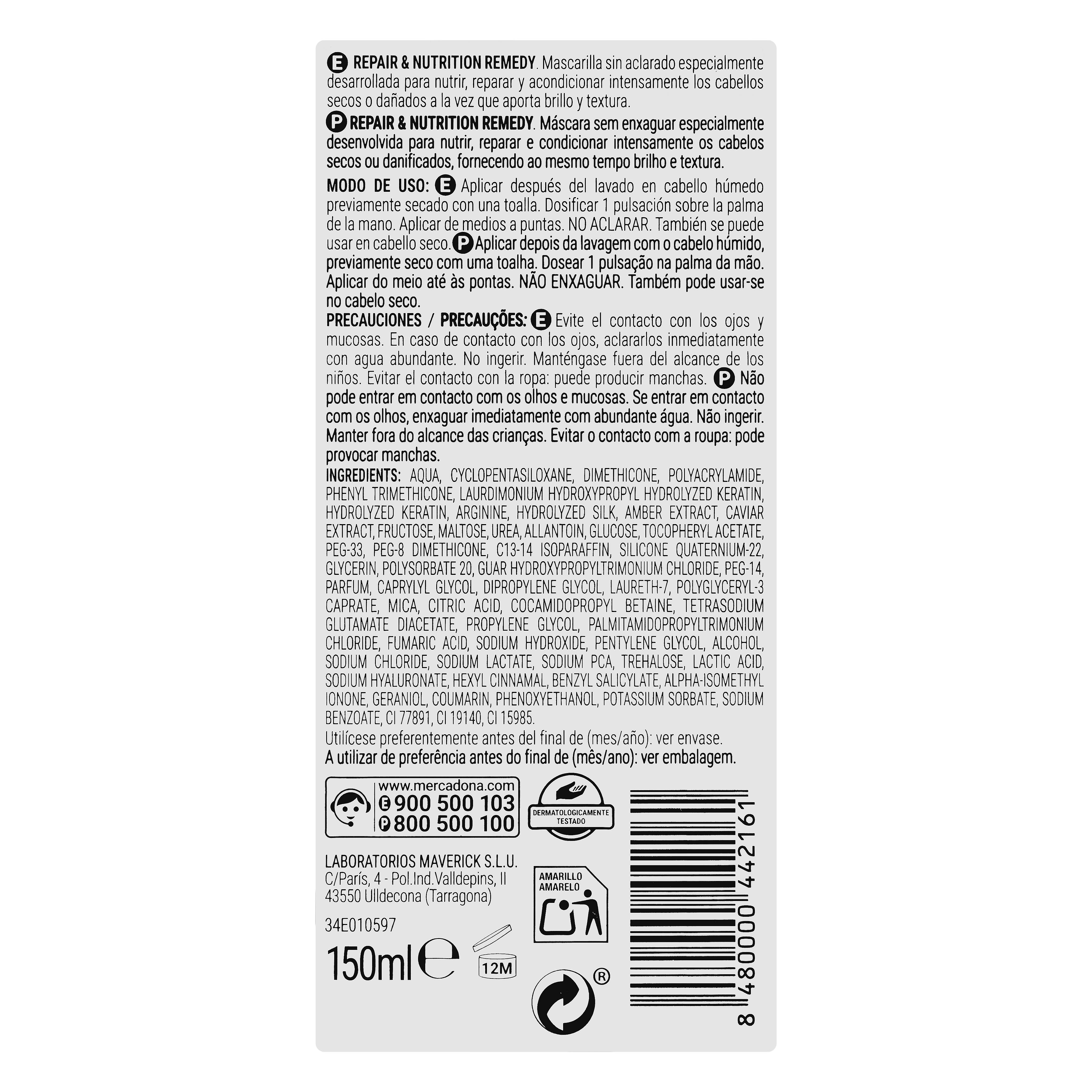 Maska bez spłukiwania Repair & Nutrition