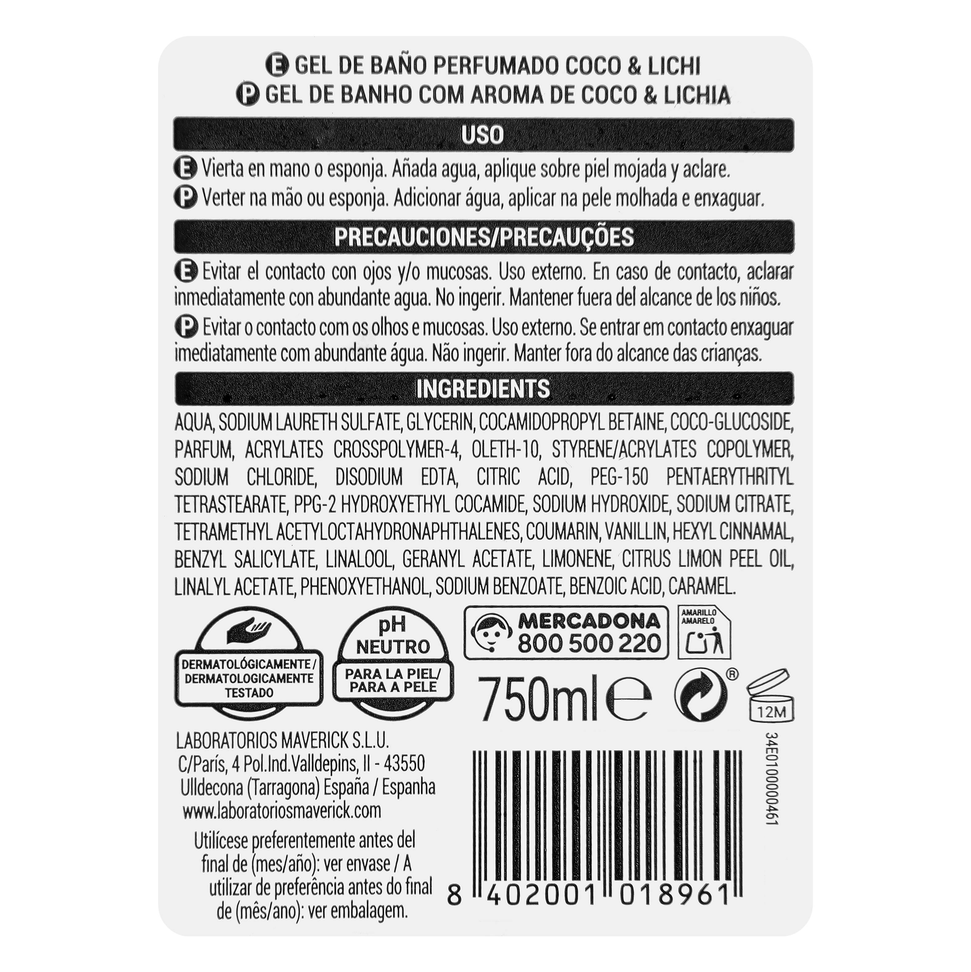 🥥 Żel pod prysznic Deliplus Coco & Lichia🍒