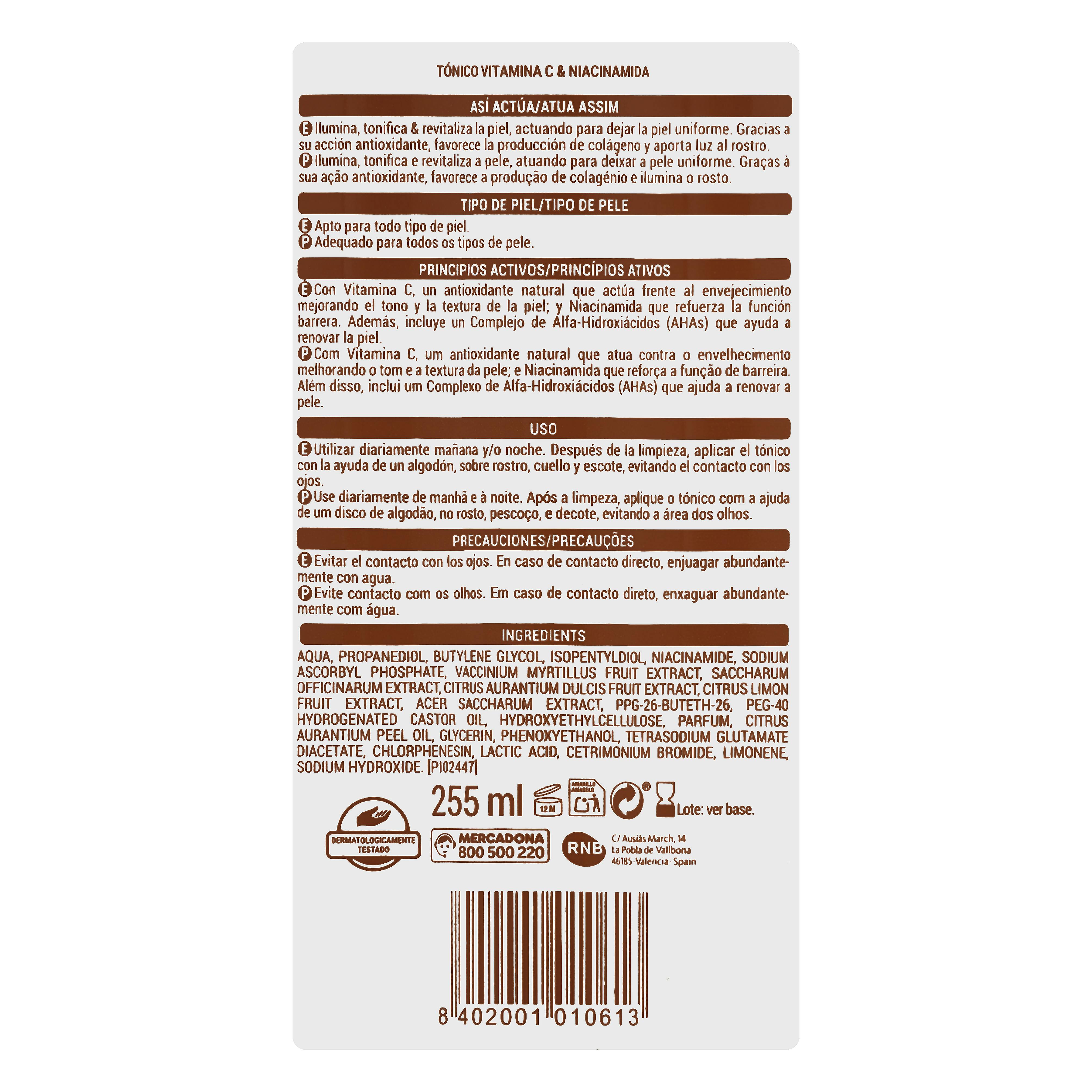 Tonik rozświetlający Deliplus z witaminą C i niacynamidą