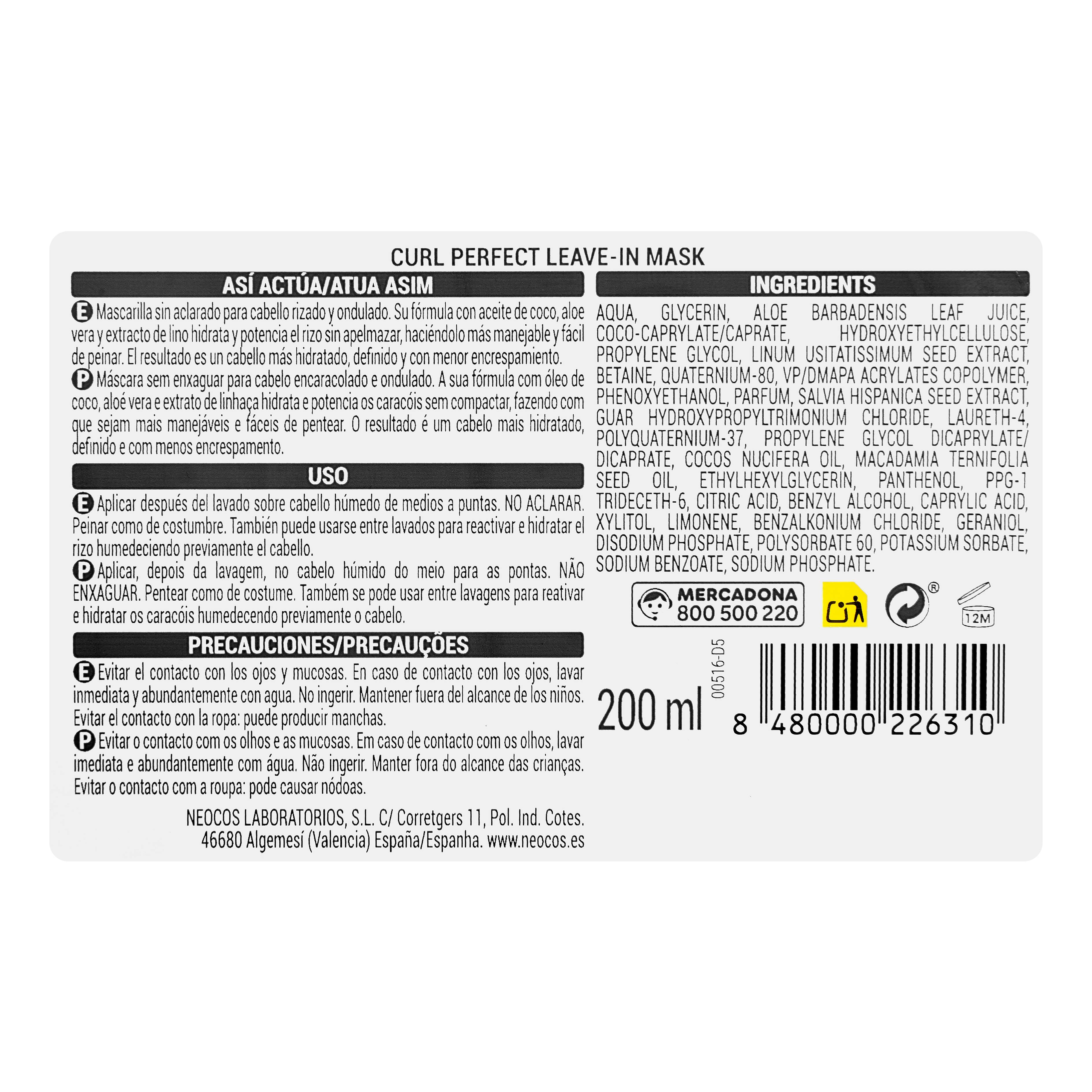 Maska bez spłukiwania Curl Perfect