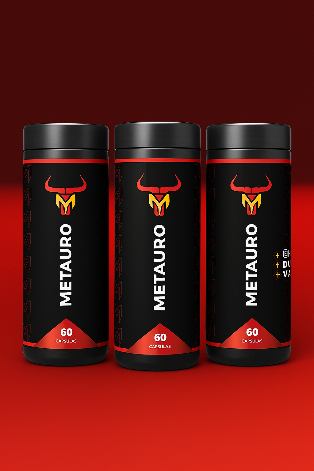 03 Meses de Metauro - 03 Frascos 60 cáps