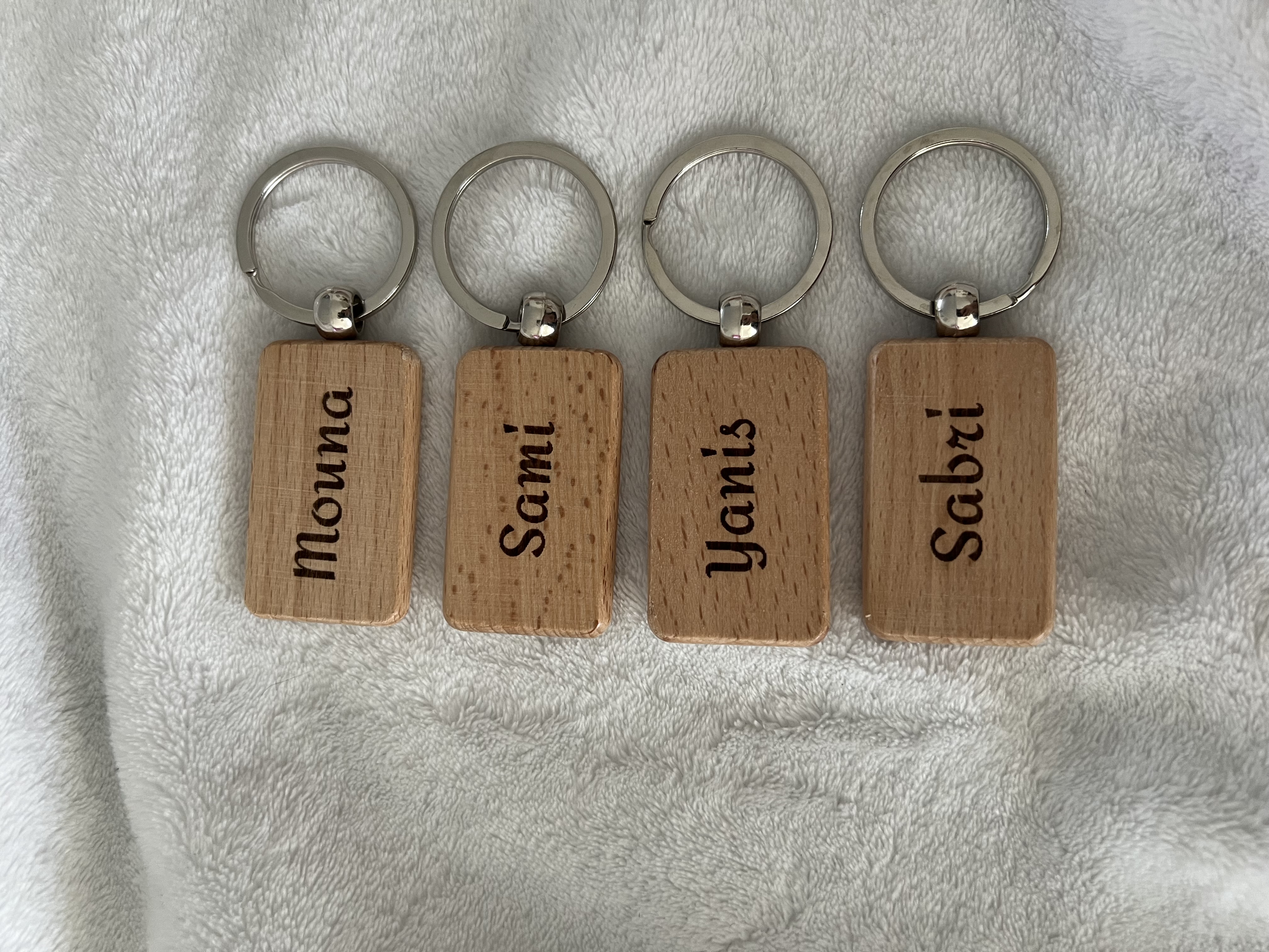 Porte-clés personnalisé en bois