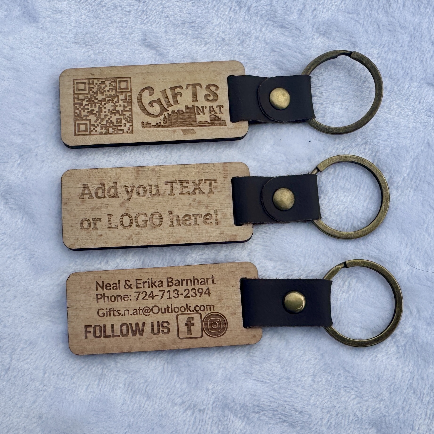 Custom Engraved Wooden Keychains