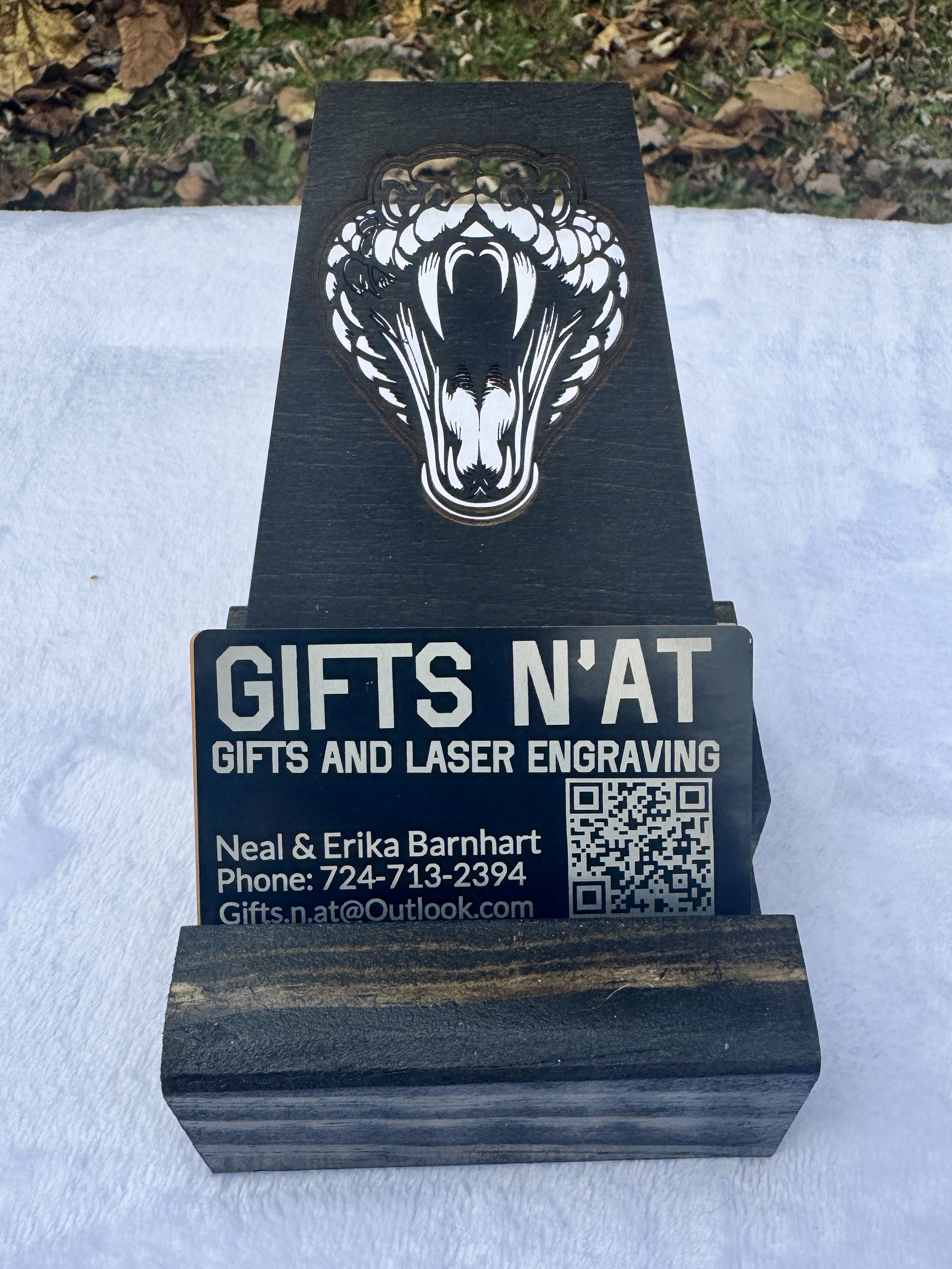 Custom Laser Engraved Business Card Holder