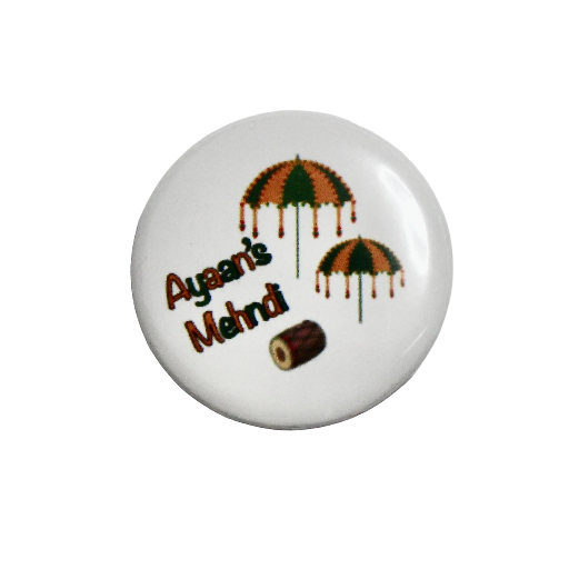 Boy's Mehndi Personalised Badge