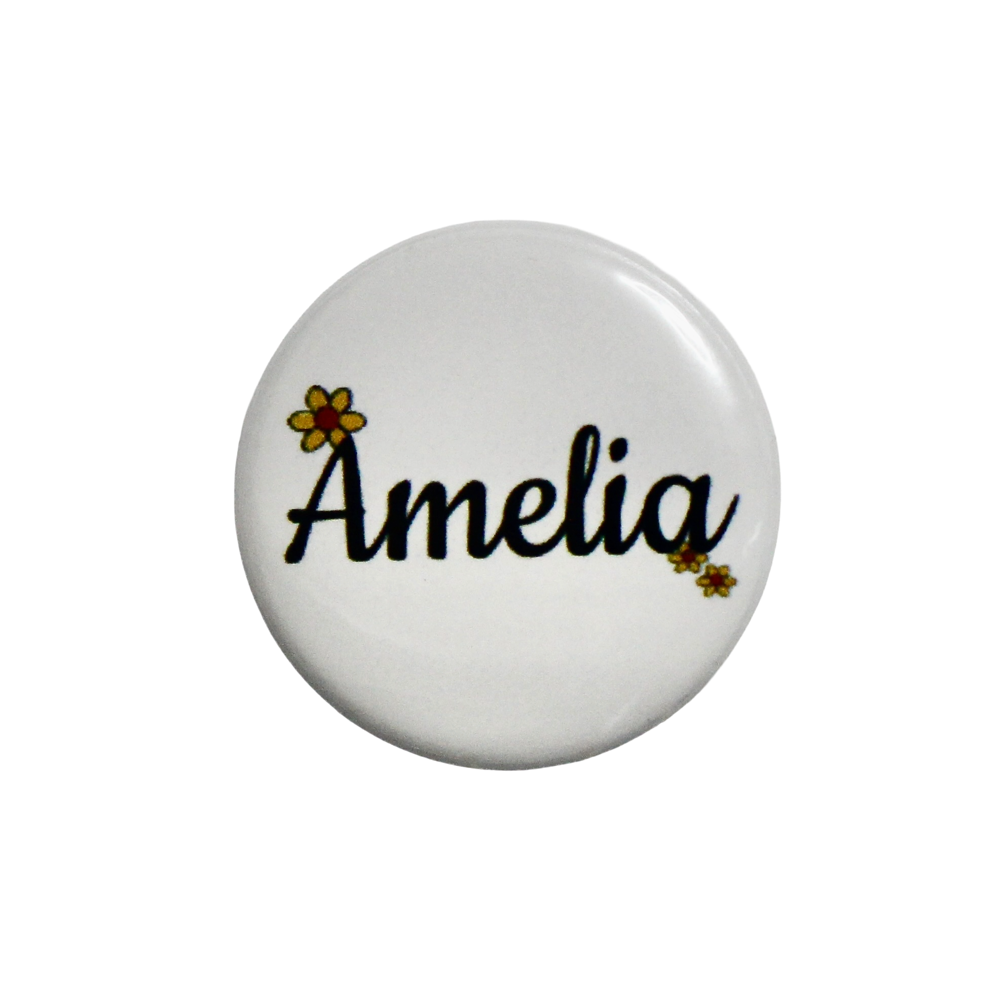 Personalised Badge - Flowers