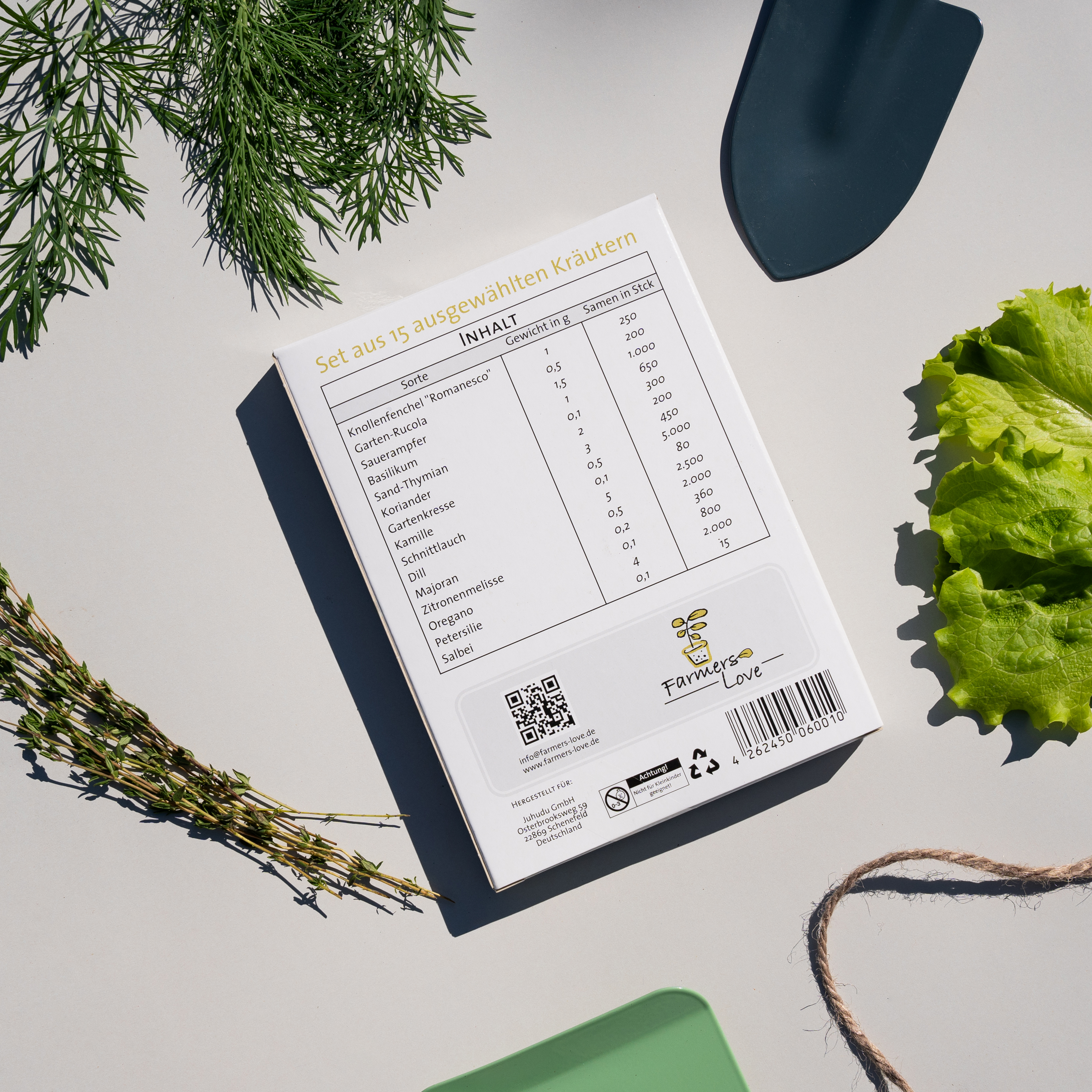 Žolelių sėklų rinkinys – Mini Box (15 vnt.)