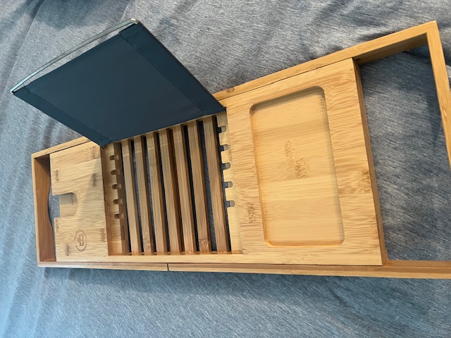 Bamboo Bathtub Tray with Tablet Holder