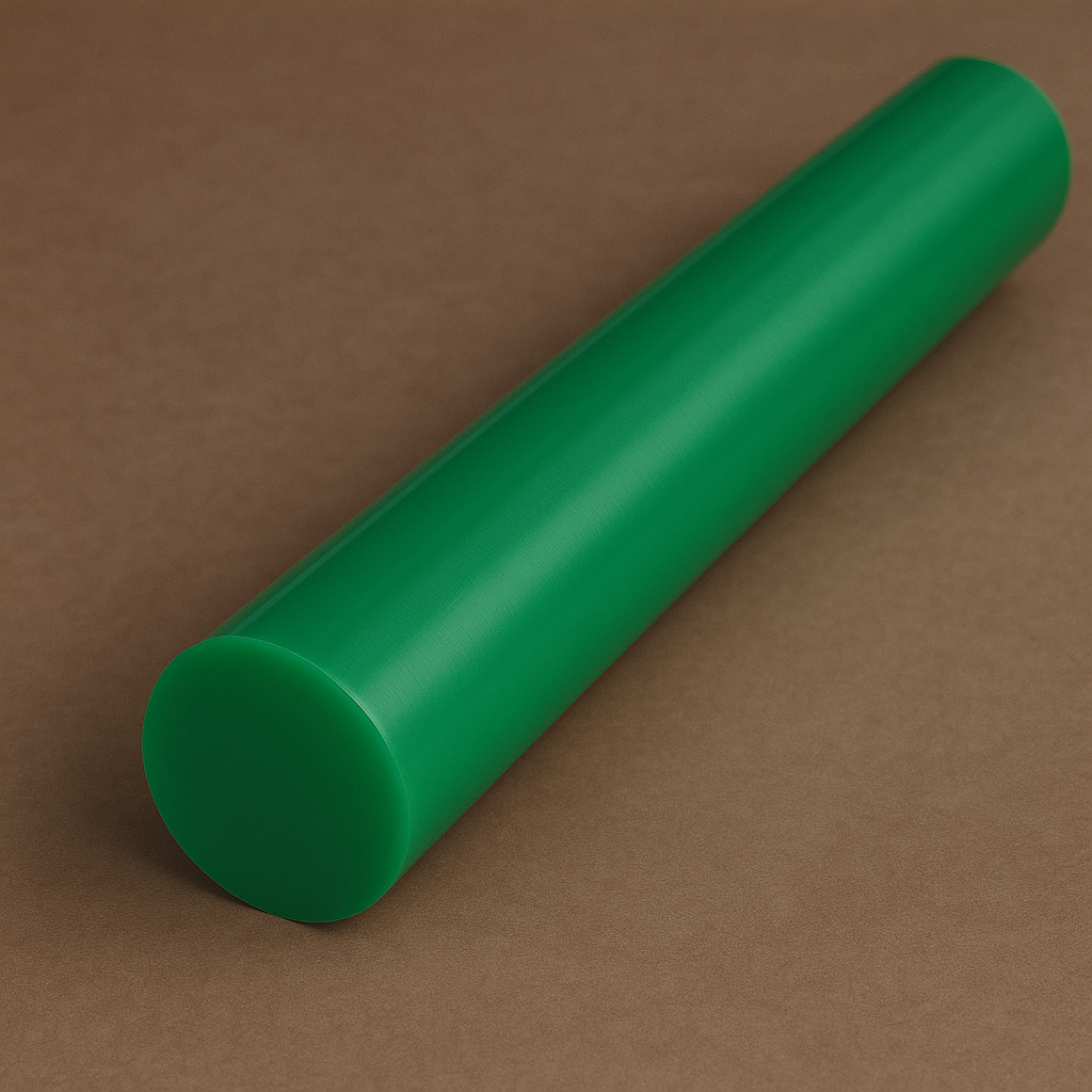 "PU" (POLIURETANO VERDE 95 SHORE) REDONDO MACIÇO