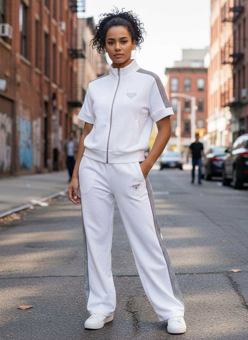 White Athletic Tracksuit