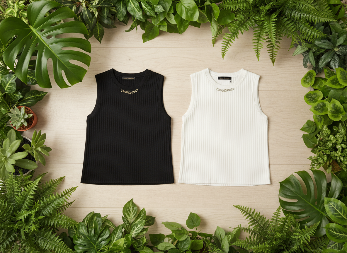 Sleeveless Ribbed Knit Tops