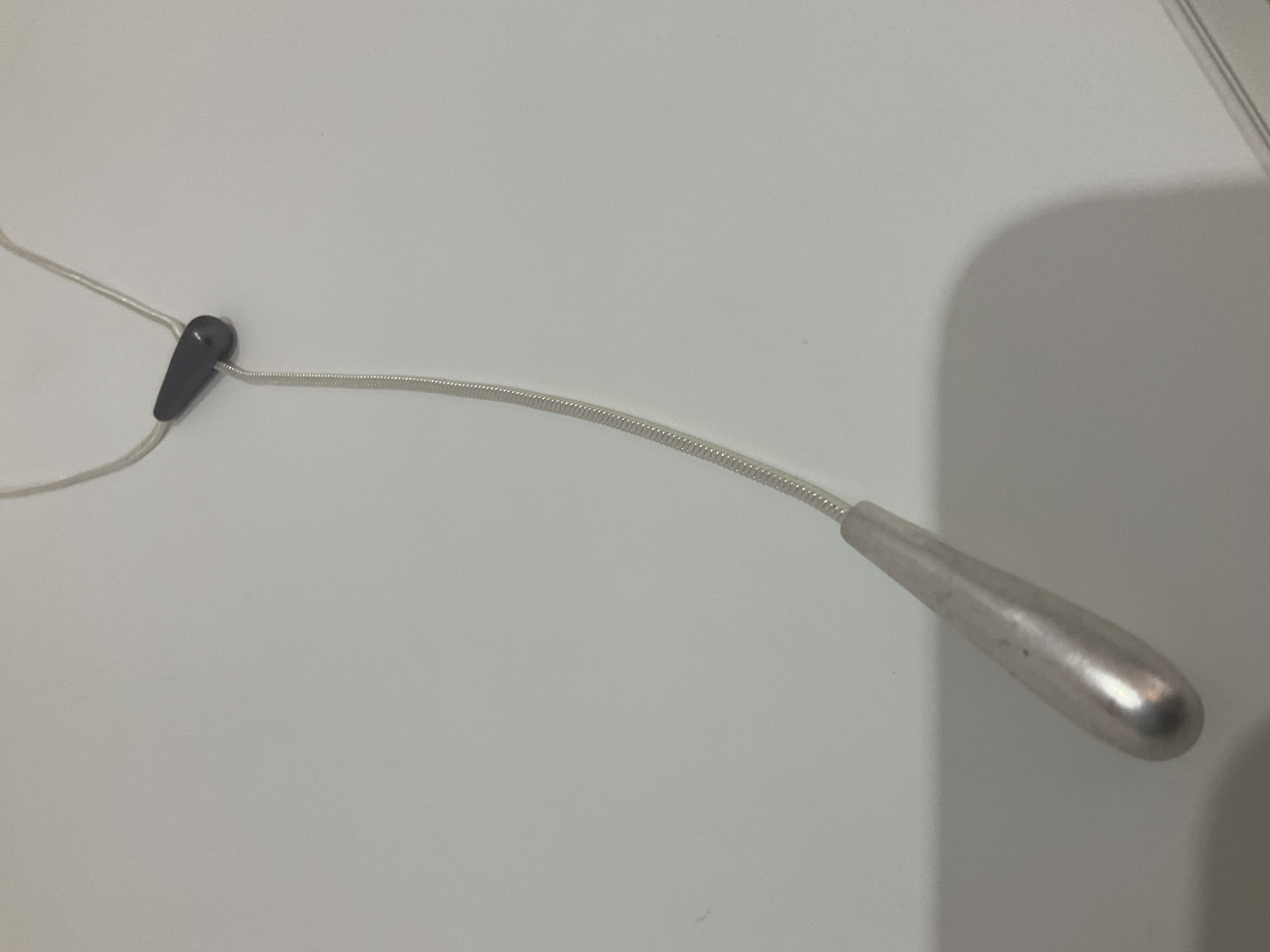 Collar largo plateado