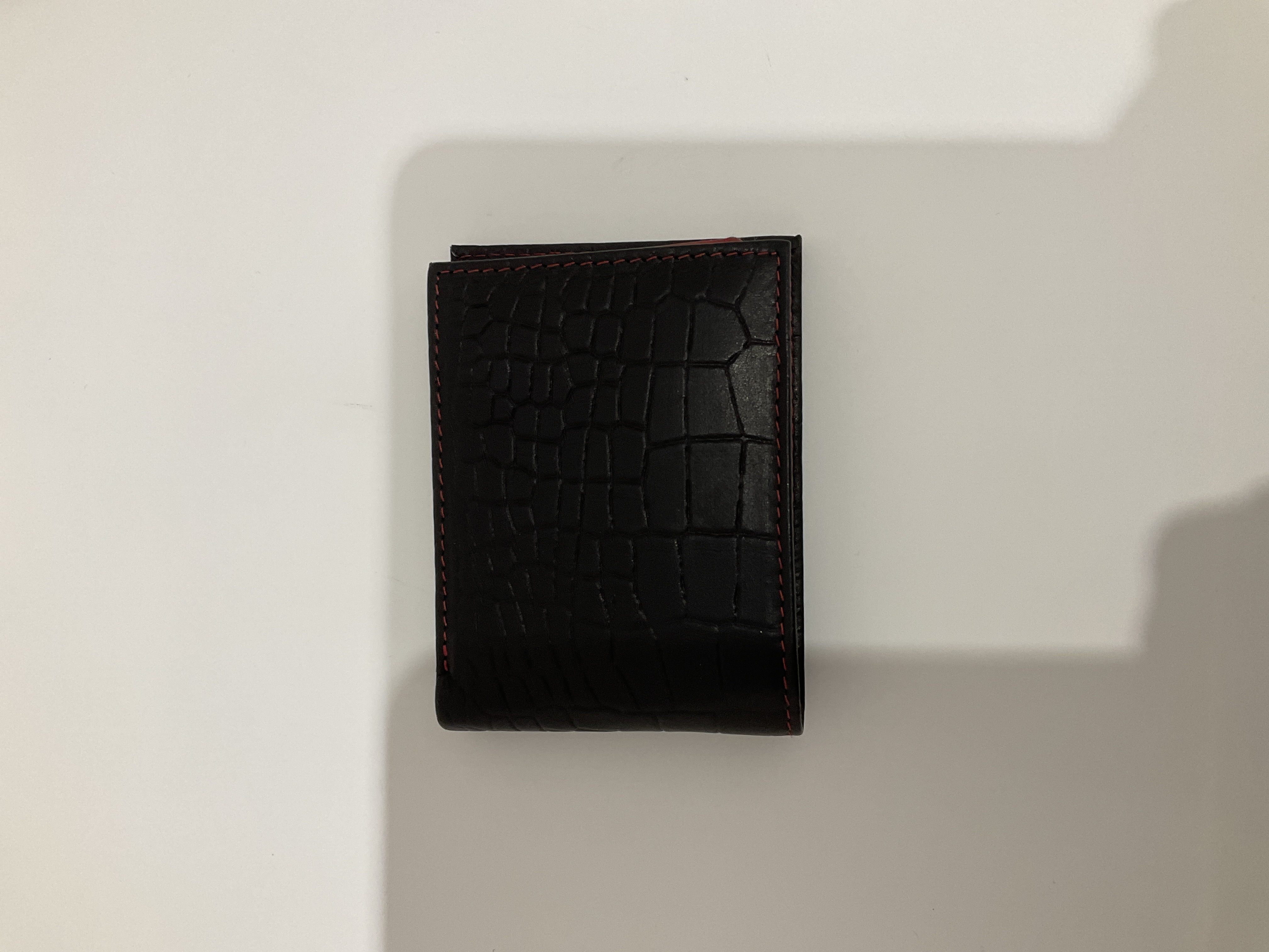 Cartera de cuero negro