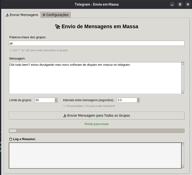 Software de Disparo em Massa no Telegram – Envie Mensagens Automáticas para Grupos e Canais