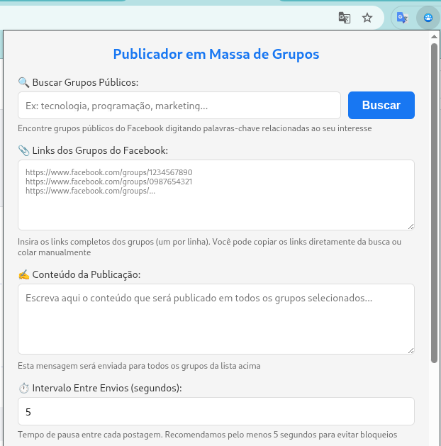 Publicador Automático e Postador em Massa para Grupos do Facebook | Software de Postagem Automática e Divulgação