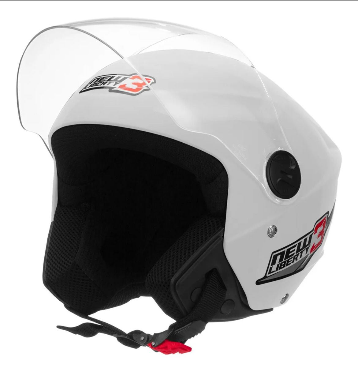 CAPACETE NEW LIBERTY THREE ELITE - PRETO E BRANCO